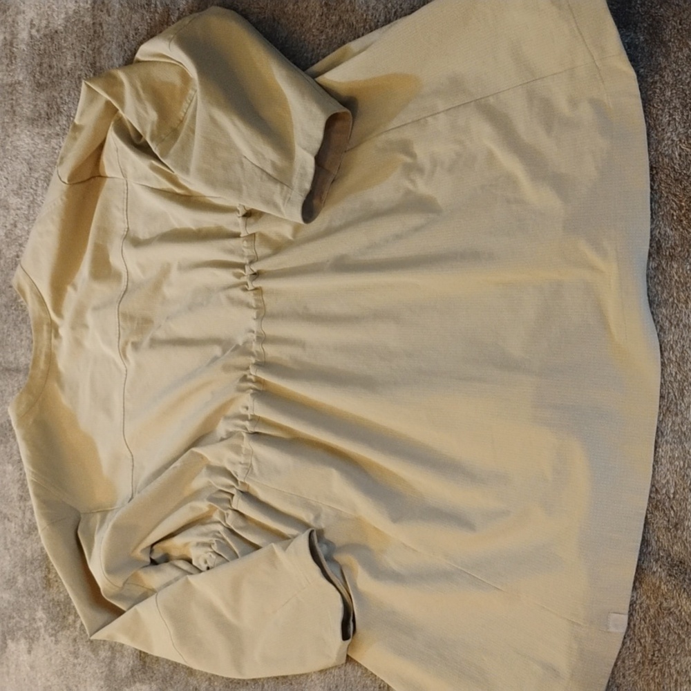 lululemon athletica light beige long button-front tunic - Picture 9 of 9